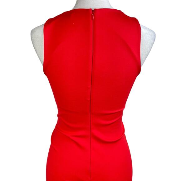 Babaton 4 Miguel Bright Red Sleeveless Stretch Fitting Zip Closure Mini Dress - Picture 5 of 11